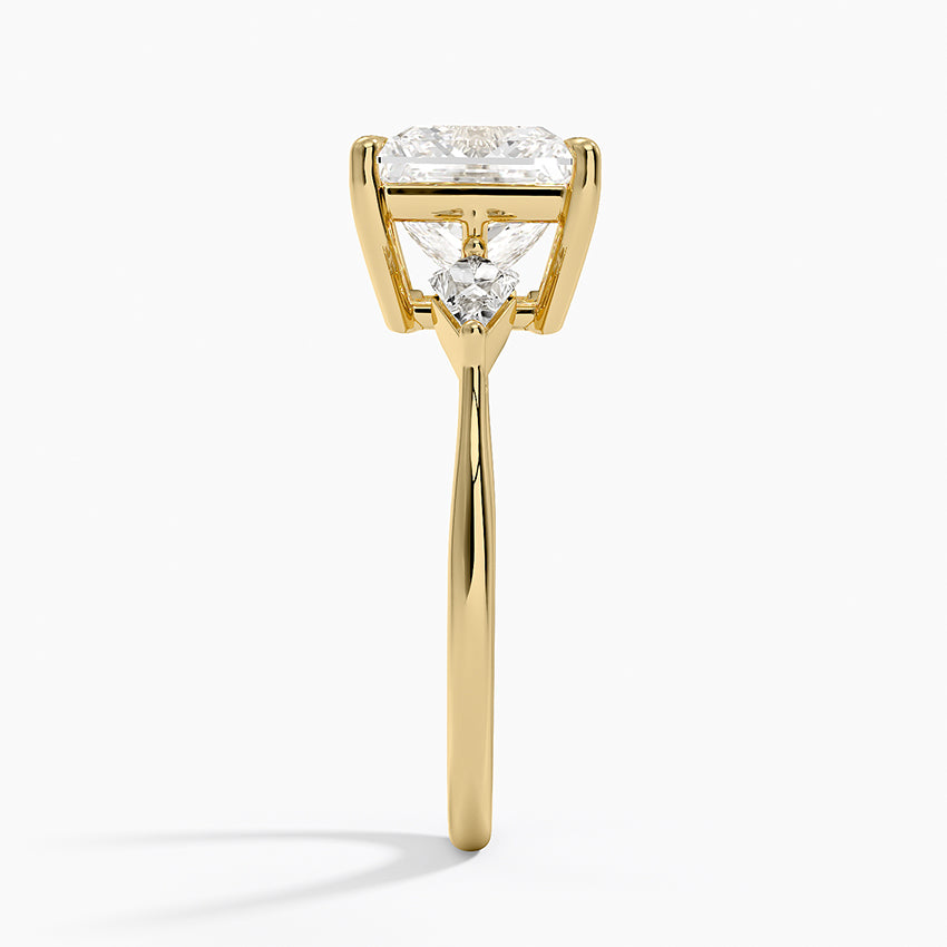 Luxe Cometa Three Stone Diamond Ring (1/3 ct. tw.) - Princess Cut Center Stone