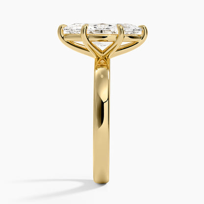 Fairmined Perfect Fit Solitaire 2.5mm Ring - Marquise Cut Center Stone