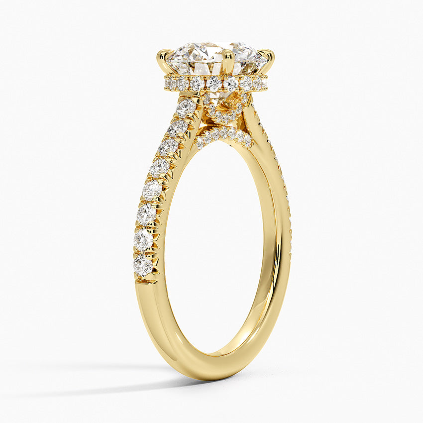 Chantal Diamond Ring - Round Center Stone