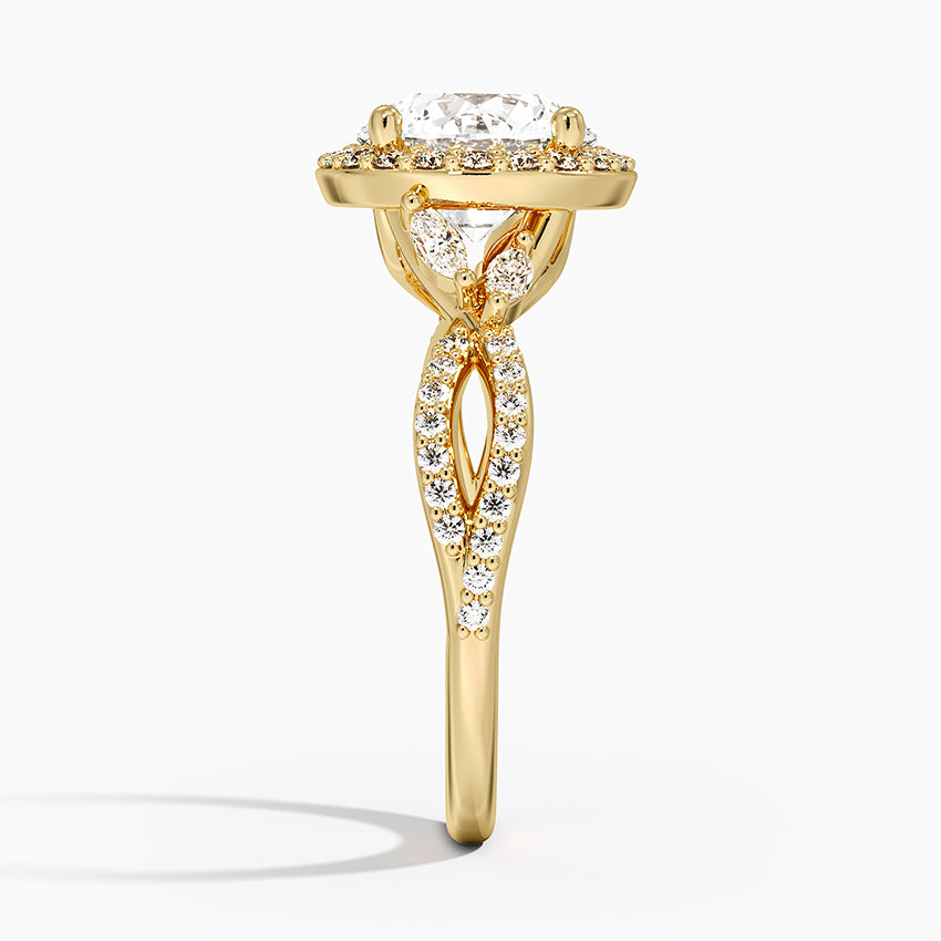 Luxe Willow Halo Diamond Ring (2/5 ct. tw.) - Round Center Stone