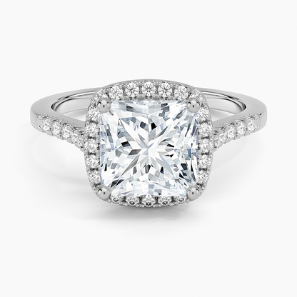 Odessa Halo Diamond Ring (1/5 ct. tw.) - Princess Cut Center Stone