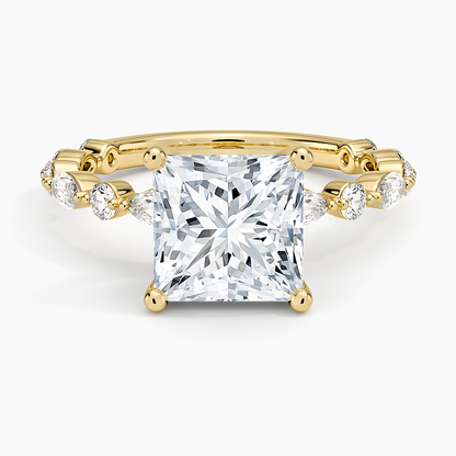 Versailles Three-Quarter Coverage Diamond Ring (1/2 ct. tw.) - Princess Cut Center Stone