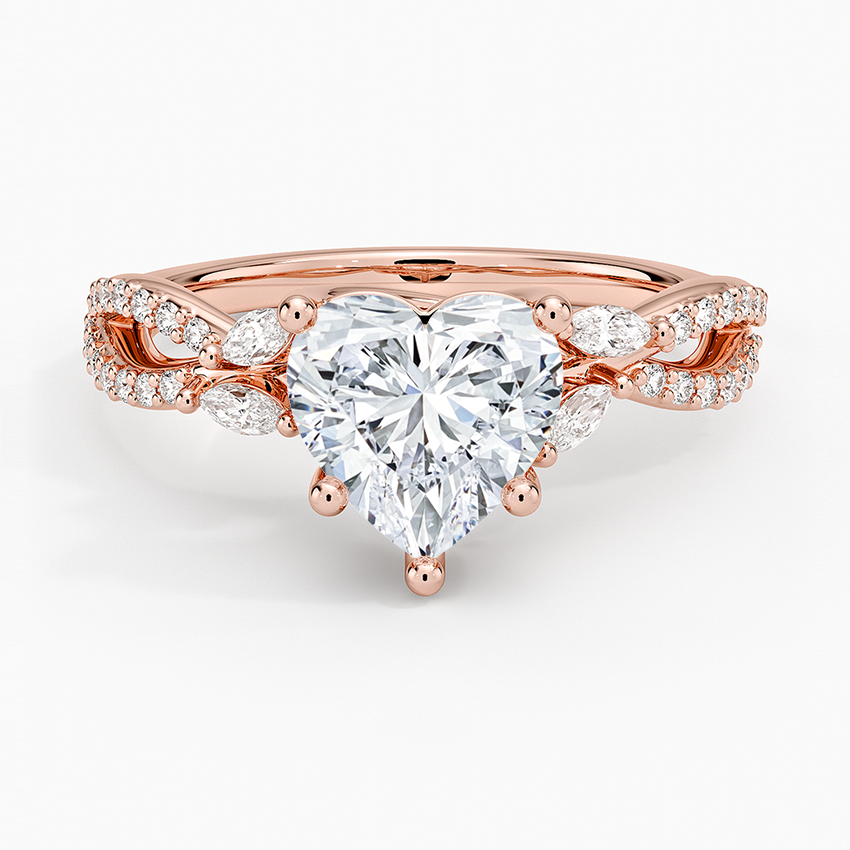 Luxe Willow Diamond Ring (1/4 ct. tw.) - Heart Center Stone