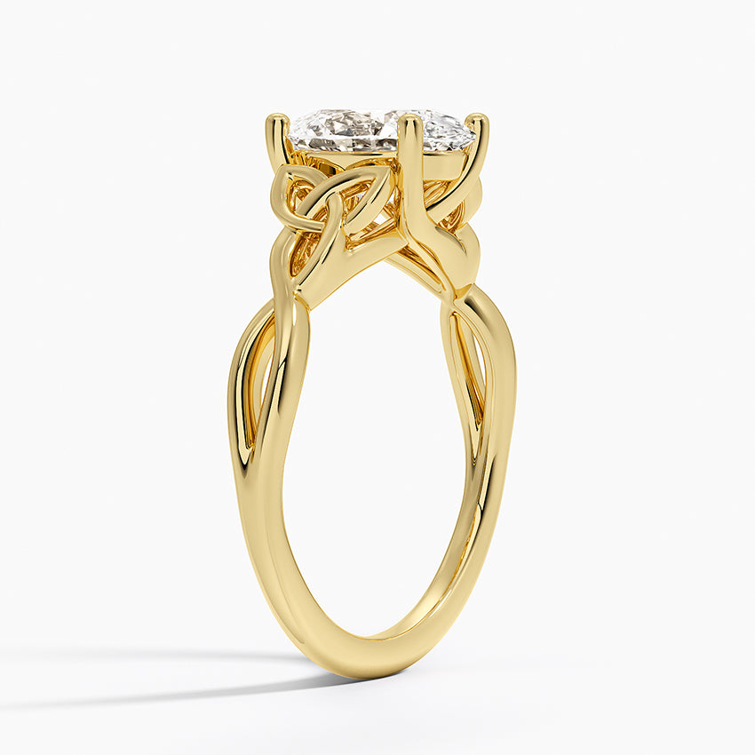 Celtic Love Knot Ring - Oval Center Stone