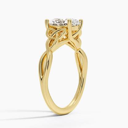 Celtic Love Knot Ring - Oval Center Stone