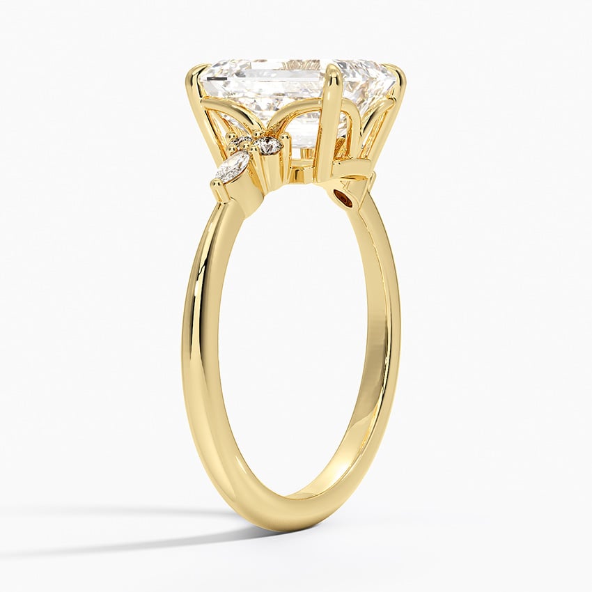 Nadia Diamond Ring - Emerald Cut Center Stone