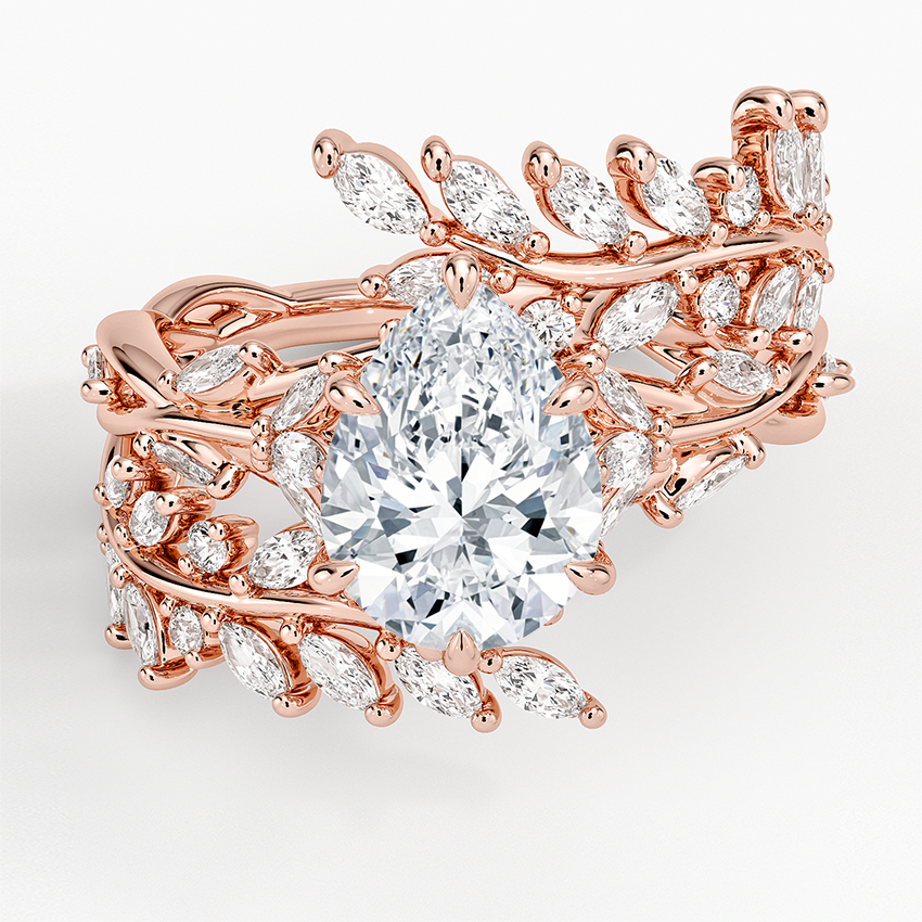 Secret Garden Wrap Diamond Ring - Pear Center Stone