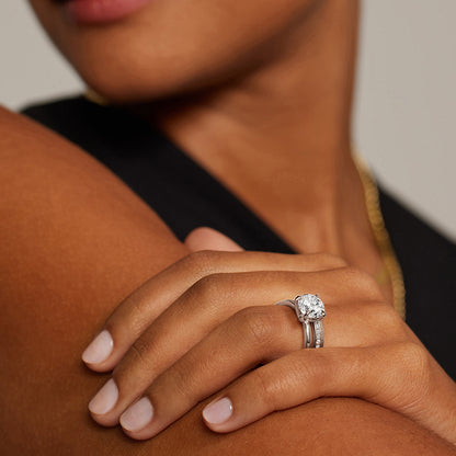 Fairmined 1.5mm Comfort Fit Ring - Asscher Cut Center Stone