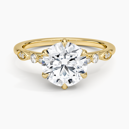 Rochelle Diamond Ring - Round Center Stone