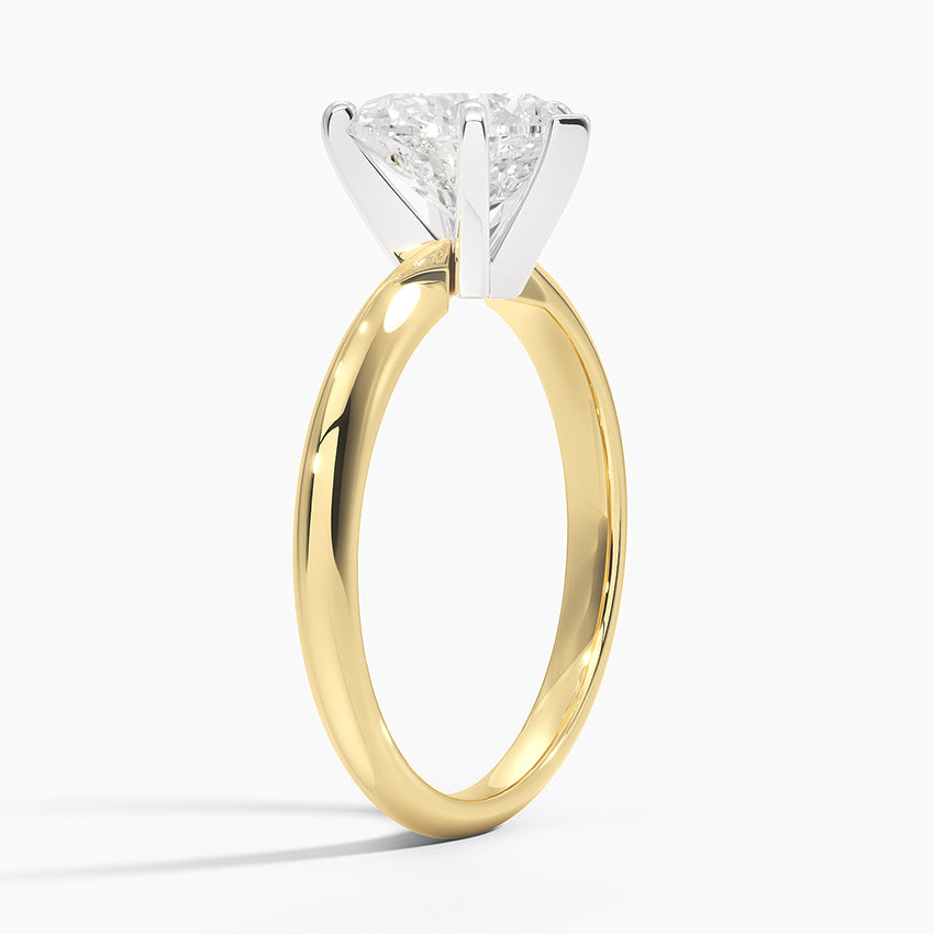 Classic Six-Prong Solitaire Ring - Heart Center Stone