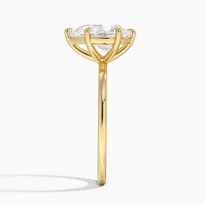 Audrey Perfect Fit 1.4mm Solitaire Ring - Pear Center Stone