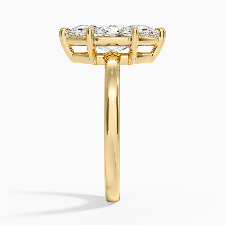 Dara Low-Profile Solitaire Ring - Marquise Center Stone