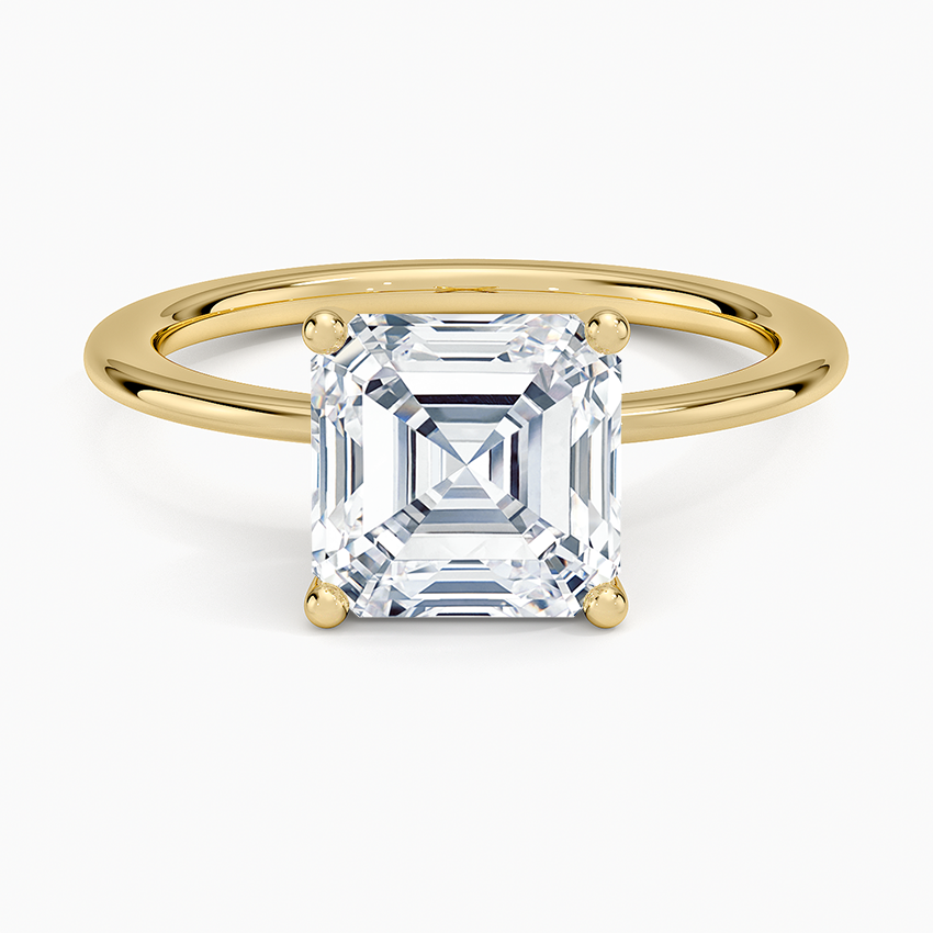 Aimee Solitaire Ring - Asscher Cut Center Stone
