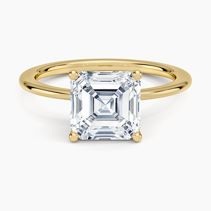 Aimee Solitaire Ring - Asscher Cut Center Stone