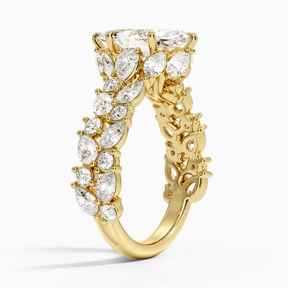 Olivetta Double Row Diamond Ring (2 1/2 ct. tw.) - Marquise Center Stone