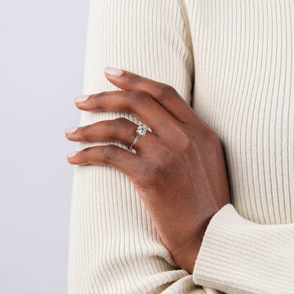 Comfort Fit 2mm Solitaire Ring - Cushion Cut Center Stone