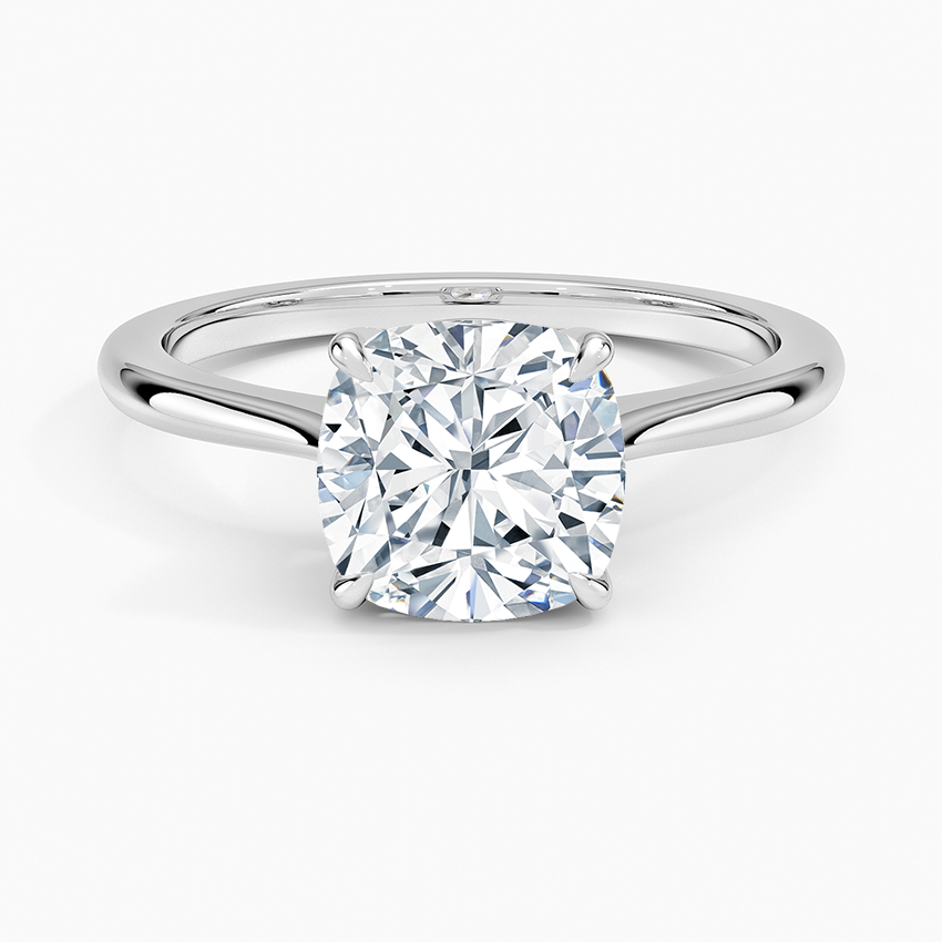 Elle Solitaire Ring - Cushion Cut Center Stone