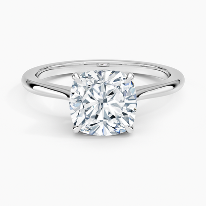 Elle Solitaire Ring - Cushion Cut Center Stone