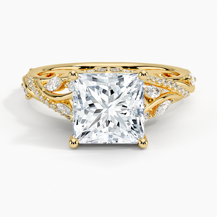 Begonia Vine Diamond Ring (1/2 ct. tw.) - Princess Cut Center Stone