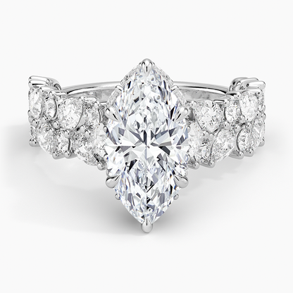 Olivetta Double Row Diamond Ring (2 1/2 ct. tw.) - Marquise Center Stone