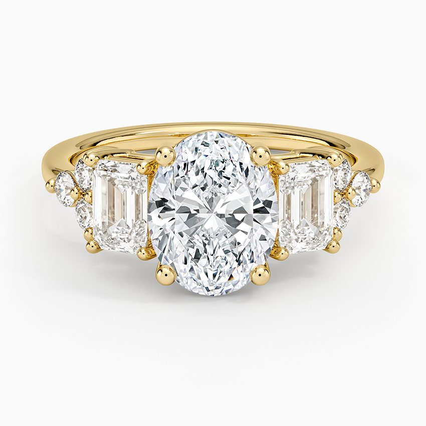 Sabine Cluster Diamond Ring (1 ct. tw.) - Oval Center Stone