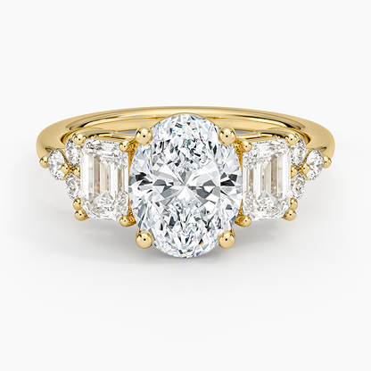 Sabine Cluster Diamond Ring (1 ct. tw.) - Oval Center Stone