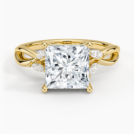Willow Diamond Ring (1/8 ct. tw.) - Princess Cut Center Stone