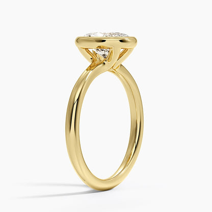 Freesia Bezel Solitaire Ring - Oval Center Stone