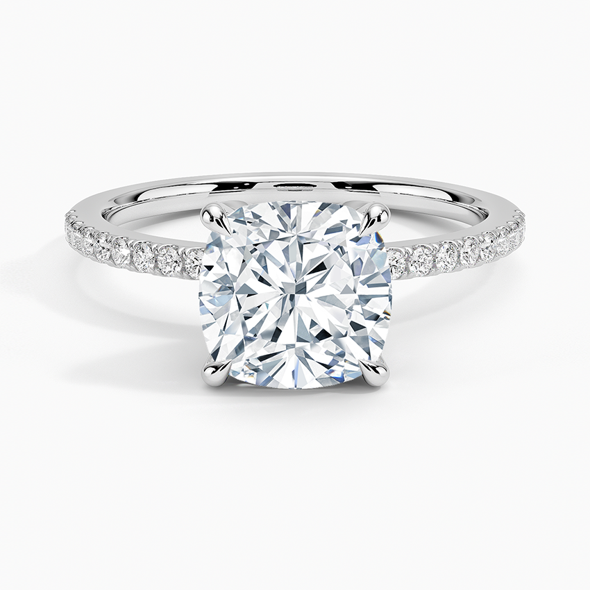 Luxe Petal Diamond Ring - Cushion Cut Center Stone