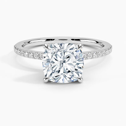 Luxe Petal Diamond Ring - Cushion Cut Center Stone