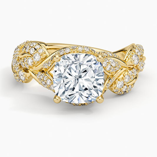 Olivia Diamond Ring (1 ct. tw.) - Cushion Cut Center Stone