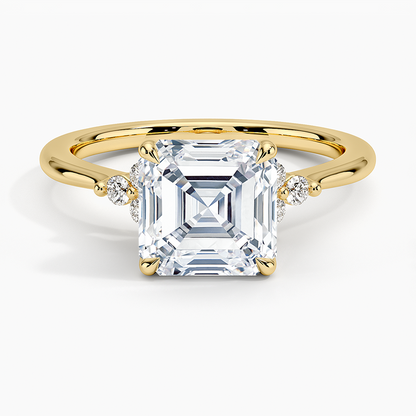 Melody Diamond Ring - Asscher Cut Center Stone
