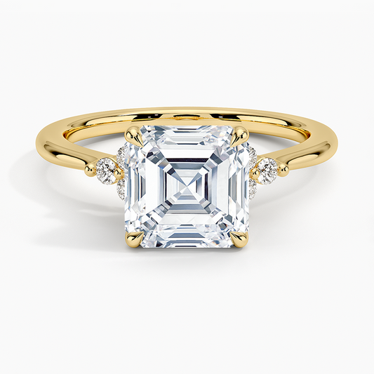 Melody Diamond Ring - Asscher Cut Center Stone