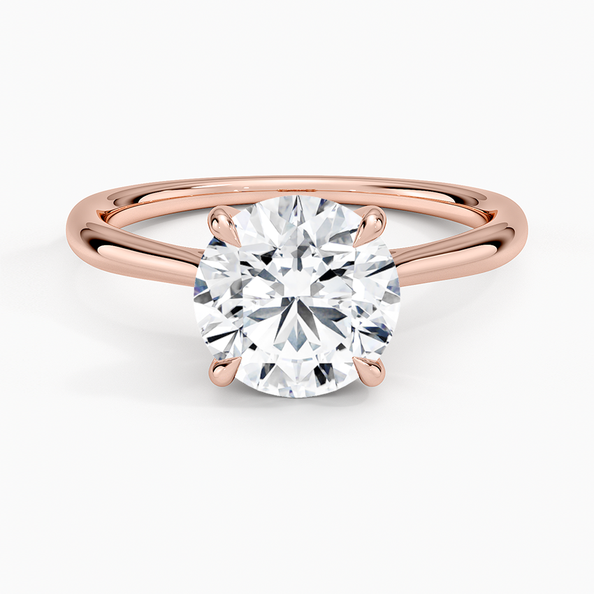 Freesia Cathedral Solitaire Ring - Round Center Stone