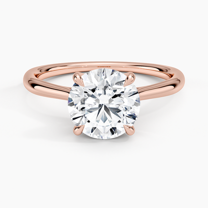 Freesia Cathedral Solitaire Ring - Round Center Stone