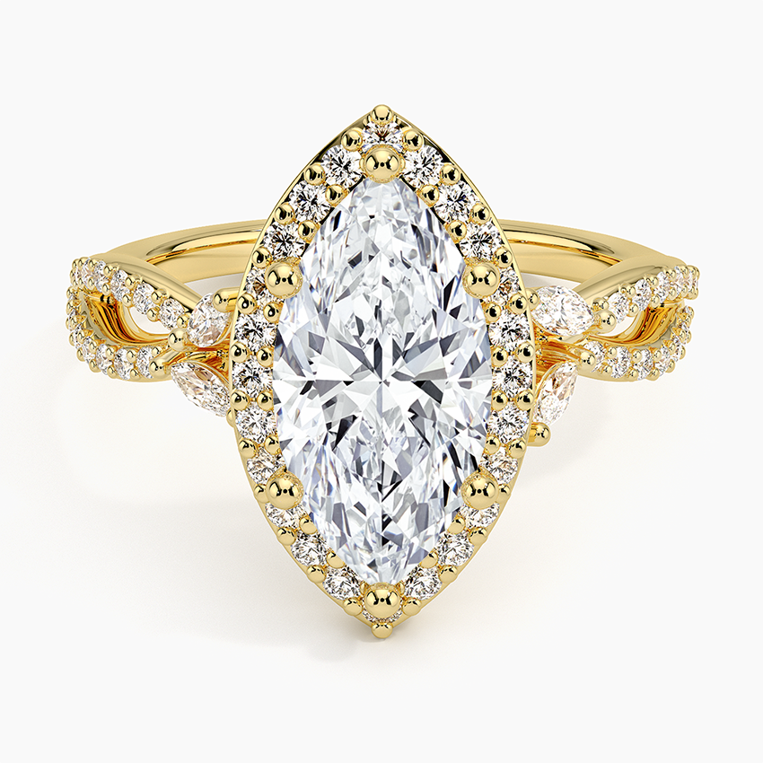 Luxe Willow Halo Diamond Ring (2/5 ct. tw.) - Marquise Center Stone