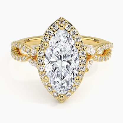Luxe Willow Halo Diamond Ring (2/5 ct. tw.) - Marquise Center Stone