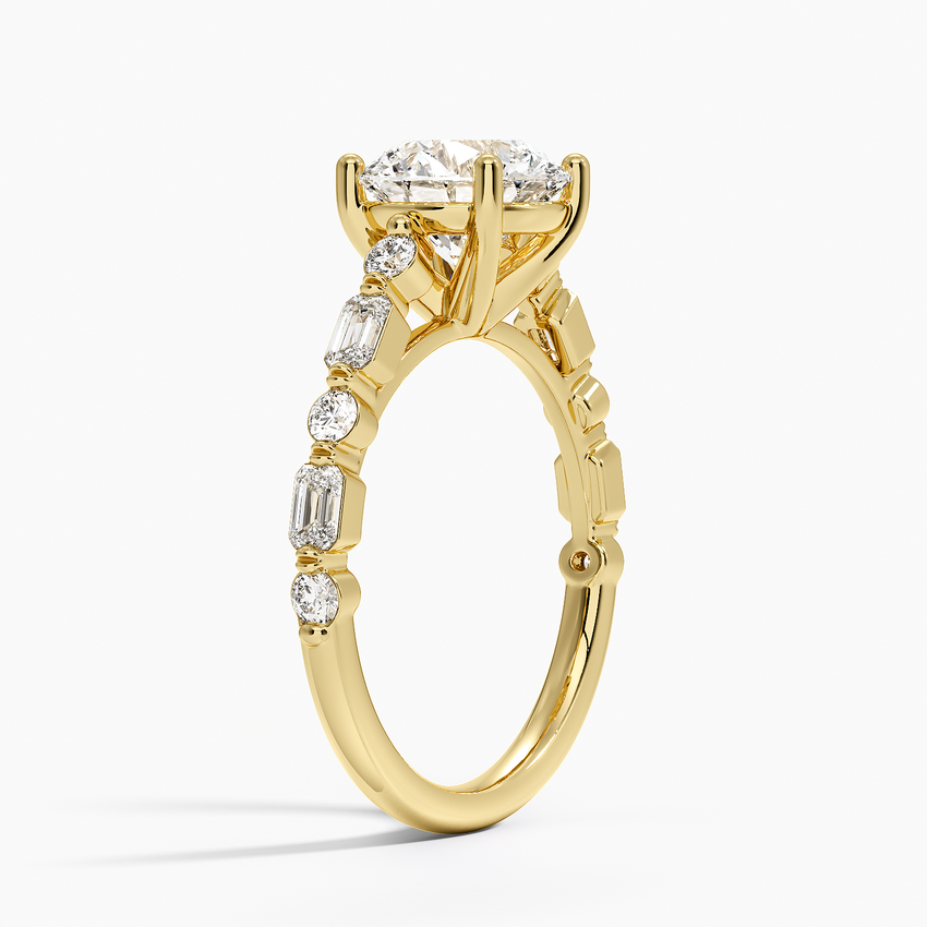 Kensington Half Coverage Diamond Ring (1/2 ct. tw.) - Round Cut Center Stone