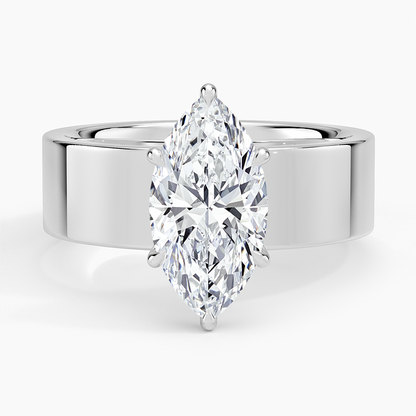 Peyton 6mm Solitaire Ring - Marquise Center Stone