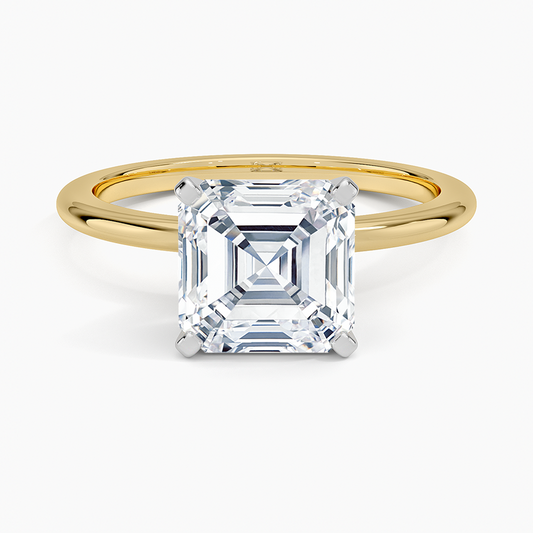Four-Prong Comfort Fit 1.5mm Ring - Asscher Cut Center Stone