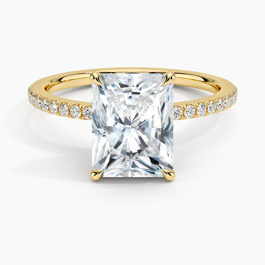 Luxe Petal Diamond Ring - Radiant Cut Center Stone
