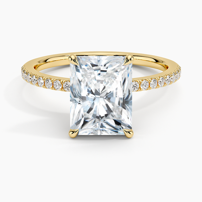 Luxe Petal Diamond Ring - Radiant Cut Center Stone