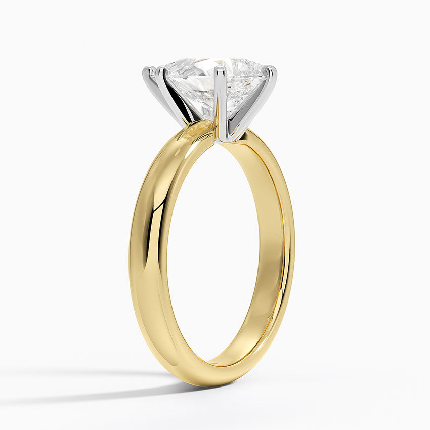 Comfort Fit 3mm Ring - Pear Cut Center Stone