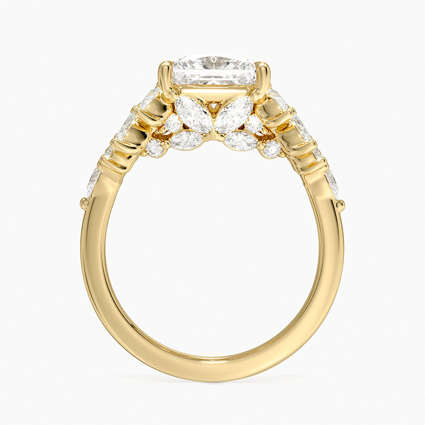 Grand Nadia Diamond Ring - Princess Cut Center Stone
