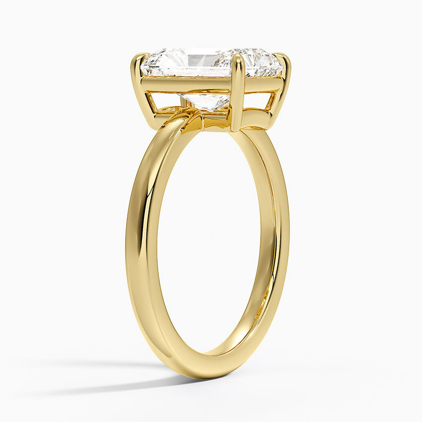 Dara Low-Profile Solitaire Ring - Radiant Cut Center Stone
