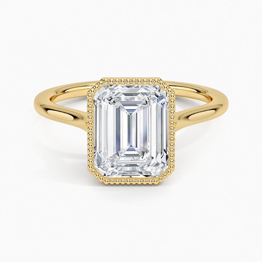 Margot Bezel Ring - Emerald Cut Center Stone