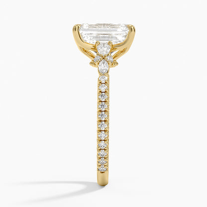 Primrose Diamond Ring - Emerald Cut Center Stone