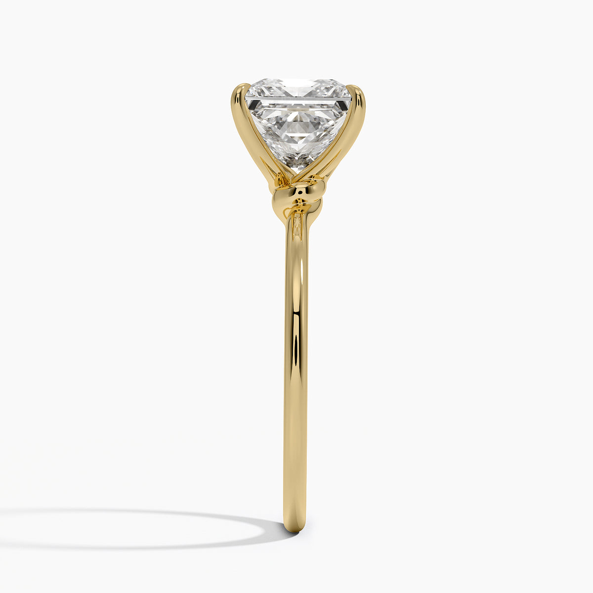 Entwined Solitaire Ring - Princess Cut Center Stone
