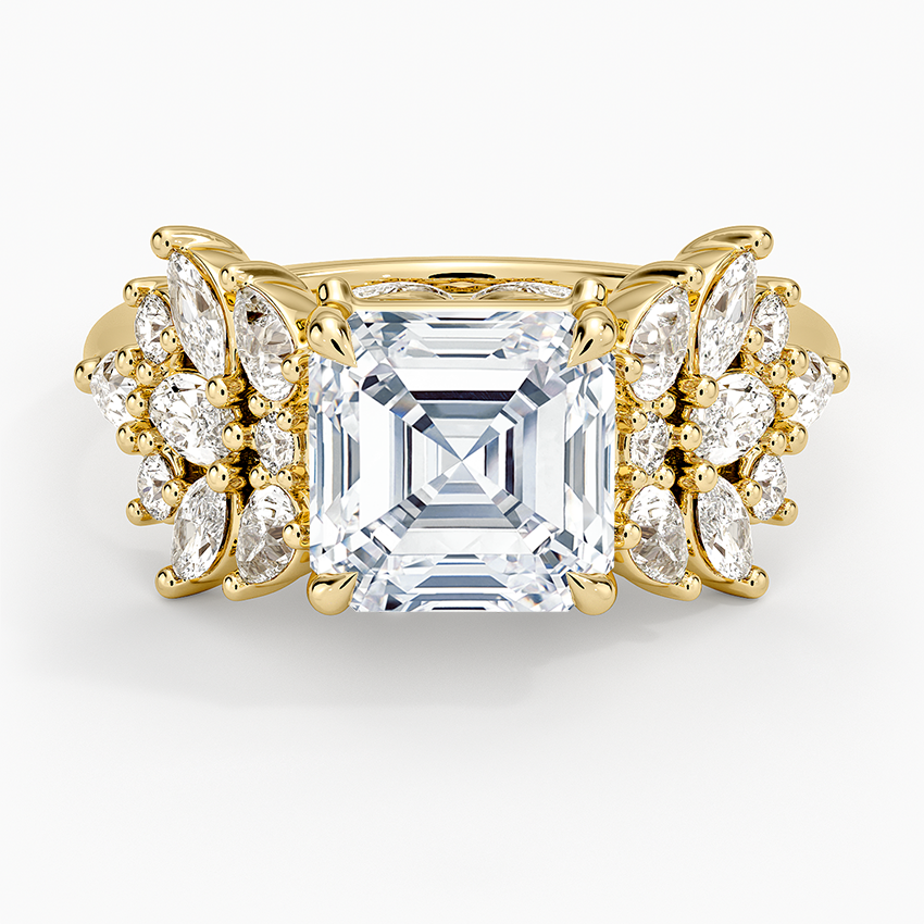 Grand Nadia Diamond Ring - Asscher Cut Center Stone