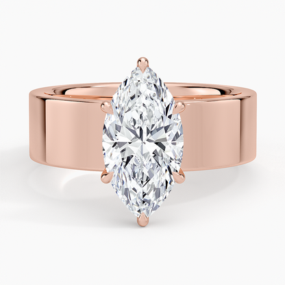 Peyton 6mm Solitaire Ring - Marquise Center Stone